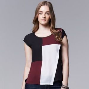 Simply Vera Color Block Blouse